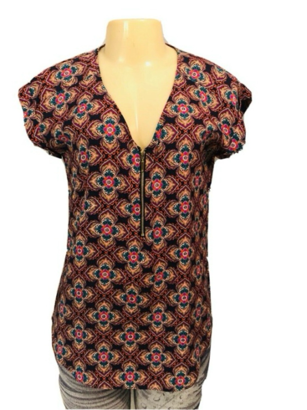 Express Design Studio Floral Blouse, Sz S Woman